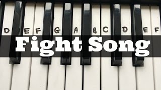 Fight Song  Rachel Platten  Easy Keyboard Tutorial With Notes Right Hand [upl. by Nodnart]