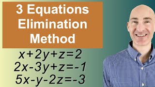 Solving Systems of 3 Equations Elimination [upl. by Emmalee189]