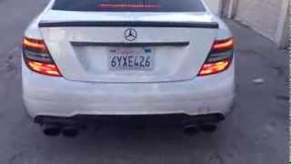 MercedesBenz C250 W204 Coupe Straight Piped Catback Exhaust Revving [upl. by Alyahc]