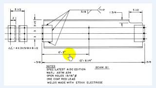 How to Read a Shop Drawing for a Steel Beam [upl. by Cohlette443]