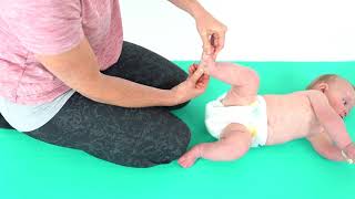 Baby Development  Talipes  MidFoot Stretch [upl. by Cirtemed880]