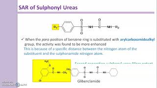 Sulphonyl ureas Structural Activity Relationship SAR [upl. by Adnilrev965]