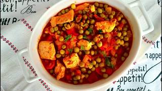 Mancare de mazare cu pui  Chicken and peas stew [upl. by Edualc751]