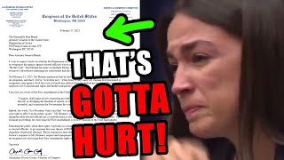 AOC is HYSTERICAL after DOJ criminal referral 😂 [upl. by Marras]