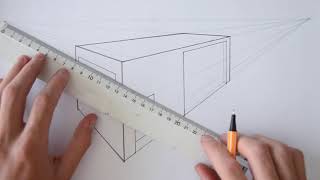 TUTORIAL  HOW TO DRAW A BASIC HOUSE 2POINT PERSPECTIVE [upl. by Ramyar]