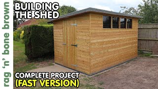 DIY Building A Shed From Scratch  Complete Project Fast Version [upl. by Neema]