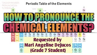 HOW TO PRONOUNCE THE 118 ELEMENTS IN PERIODIC TABLE  Teacher Maureen [upl. by Trescott375]