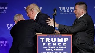 Donald Trump rushed off stage during rally in Nevada [upl. by Rebme377]