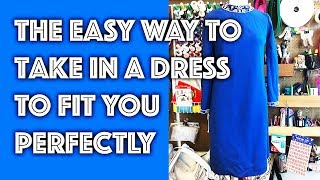 How to Take in a Dress  Sew Anastasia [upl. by Lleryt]