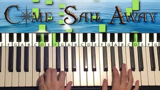 Styx  Come Sail Away Piano Tutorial Lesson [upl. by Inaluiak]