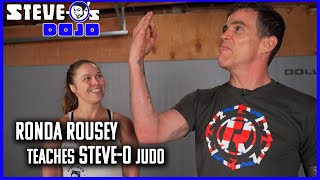 Ronda Rousey Teaches SteveO Judo  Rondas Dojo [upl. by Venita]