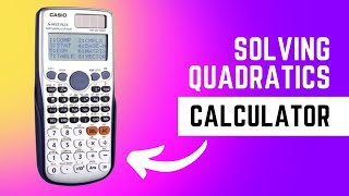 Casio fx991ES Plus  solving quadratics [upl. by Andeee]