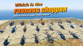 GTA V Which is the fastest Helicopter  Top Speed amp Acceleration [upl. by Leunamnauj]