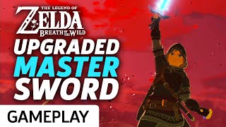 Zelda Breath Of The Wild  Upgraded Master Sword At Max Power Gameplay [upl. by Ceevah]