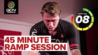 45 Minute Indoor Cycling Ramp Workout  From Threshold To Sprints [upl. by Elsa400]