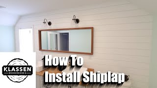 Simple How To  Horizontal Shiplap Wall [upl. by Neeloc972]