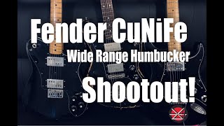 Fender CuNiFe Wide Range Humbucker Shootout [upl. by Ahsemrac]