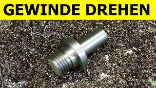 Gewinde drehen M33 Adapter nach DIN 800 [upl. by Yliak60]