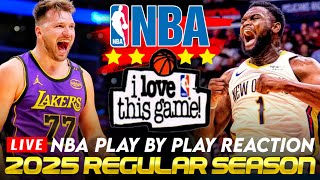 🔴LAKERS vs PELICANS │ 2025 NBA Basketball Game PlayByPlay Reaction amp Scoreboard [upl. by Bautista393]