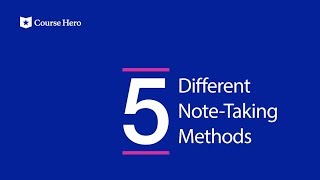 5 Different NoteTaking Methods [upl. by Helbonnas819]