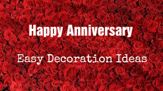 Very Easy Anniversary Decoration Ideas at Home  Romantic Anniversary decorationDIY Room Decoration [upl. by Stevenson]