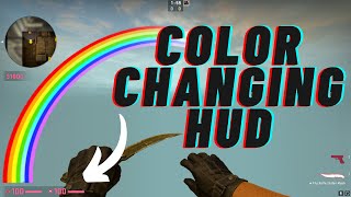 HOW TO MAKE A RAINBOWCOLOR CHANGING HUD IN CSGO [upl. by Crissie]