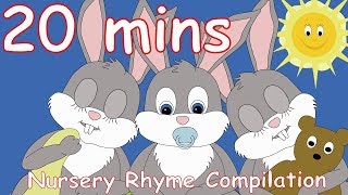 Sleeping Bunnies Hop Little Bunnies And Lots More Nursery Rhymes 20 minutes [upl. by Pinchas112]