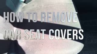 How to Remove Car Seat Covers  uninstall car seat covers from car [upl. by Lletnohs]