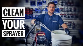 HOW TO CLEAN A SPRAYER  Airless Paint Sprayer Tips  Titan 440 [upl. by Alor]