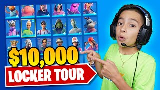 FERRANS 10000 FORTNITE LOCKER TOUR RARE SKINS  Royalty Gaming [upl. by Zurn]