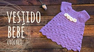 Tutorial Vestido Bebé Ganchillo  Crochet [upl. by Griffy]