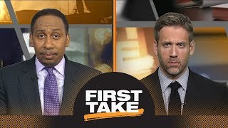 Stephen A and Max react to Warriors defeating Rockets in Game 7  First Take  ESPN [upl. by Nonah]