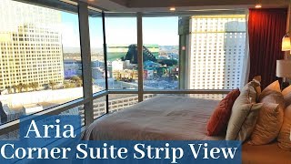 Aria Las Vegas  Corner Suite  Strip View [upl. by Margaretta433]