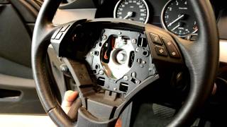 BMW E60 steering wheel amp airbag removal 5series [upl. by Euridice270]