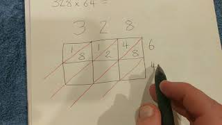 3digit X 2digit Multiplication  Lattice method [upl. by Enoyrt]