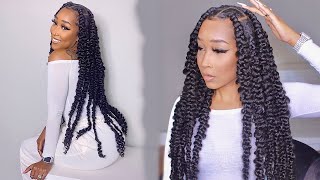 How to EASY Long Knotless Passion Braids NOT HEAVY [upl. by Carder816]