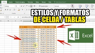 FORMATOS Y ESTILOS DE CELDA  TABLA PROFESIONAL CON EXCEL [upl. by Lipps]