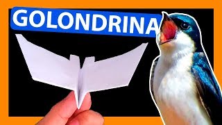 Como hacer un AVION DE PAPEL GOLONDRINA fácil y que vuele mucho [upl. by Zimmermann157]