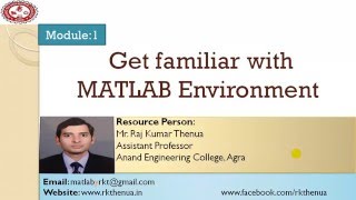 Lecture2 Get familiar with MATLAB Environment HindiUrdu [upl. by Alabaster]