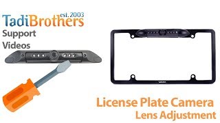 License plate backup camera lens adjustment [upl. by Dduj]