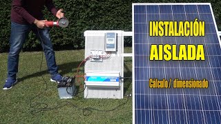 Cálculo y dimensionado de pequeña instalación aislada FOTOVOLTAICA [upl. by Gahl]