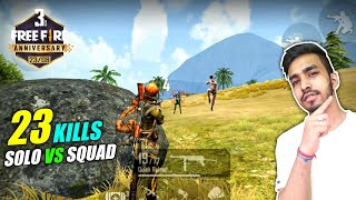 23 KILLS WITH NEW CHARACTERS  FREE FIRE 3rd ANNIVERSARY SPECIAL GAMEPLAY [upl. by Airdnahc]