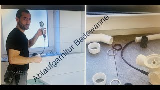 Anleitung Badewanne AblaufgarniturAnschlussset bathtub connection set [upl. by Adnalor]