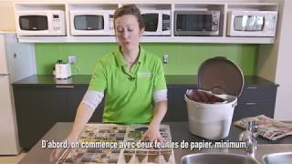 Ville de Brossard  Tutoriel créer un sac pour bac de collecte de résidus alimentaires [upl. by Remsen]