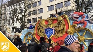 Das war der Rosenmontagszug 2019 in Düsseldorf [upl. by Anairb]