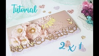 ❤ COMO HACER UN SOBRE PARA REGALAR DINERO  TUTO DE FLORES SCRAPBOOKING TUTORIAL❤ [upl. by Vrablik673]