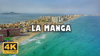 La Manga del Mar Menor Cartagena Spain 🇪🇸  4K Drone Footage [upl. by Blakelee]