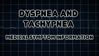 Dyspnea and Tachypnea Medical Symptom [upl. by Yousuf]