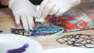 How To Create Your Own Stencil  Mixed Media Techniques [upl. by Nored]