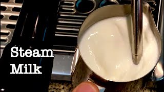 How To Steam And Froth Milk With a Breville Barista Express [upl. by Dragde543]